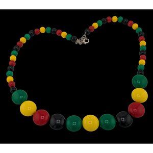 Rainbow Candycore Funky Graduated Bead Necklace